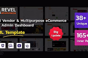 Revel-具有多供应商的电子商务html模板|多用途+管理面板